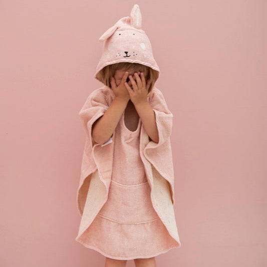 Hooded Bathing Poncho for Kids - Mrs. Rabbit