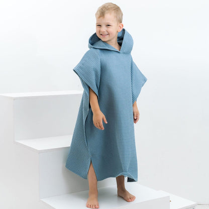 Waffle Fabric Kids' Poncho