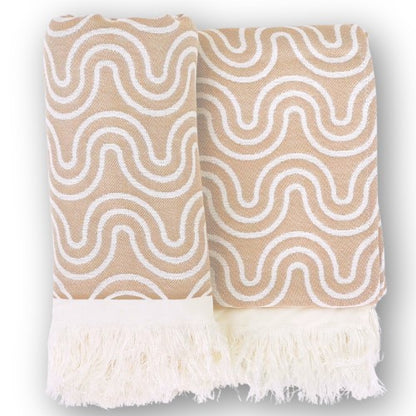 Bamboo Kids Bath Poncho - Sand