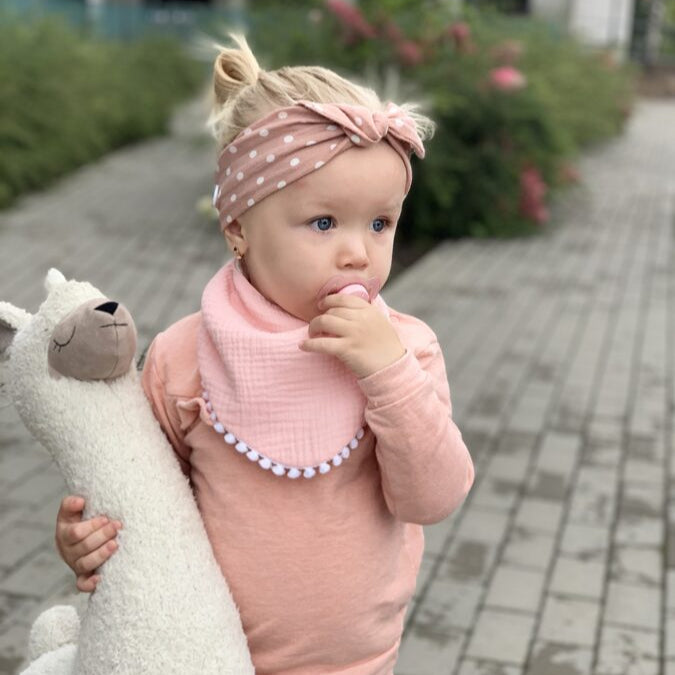 Scarf-Bib - Light Pink