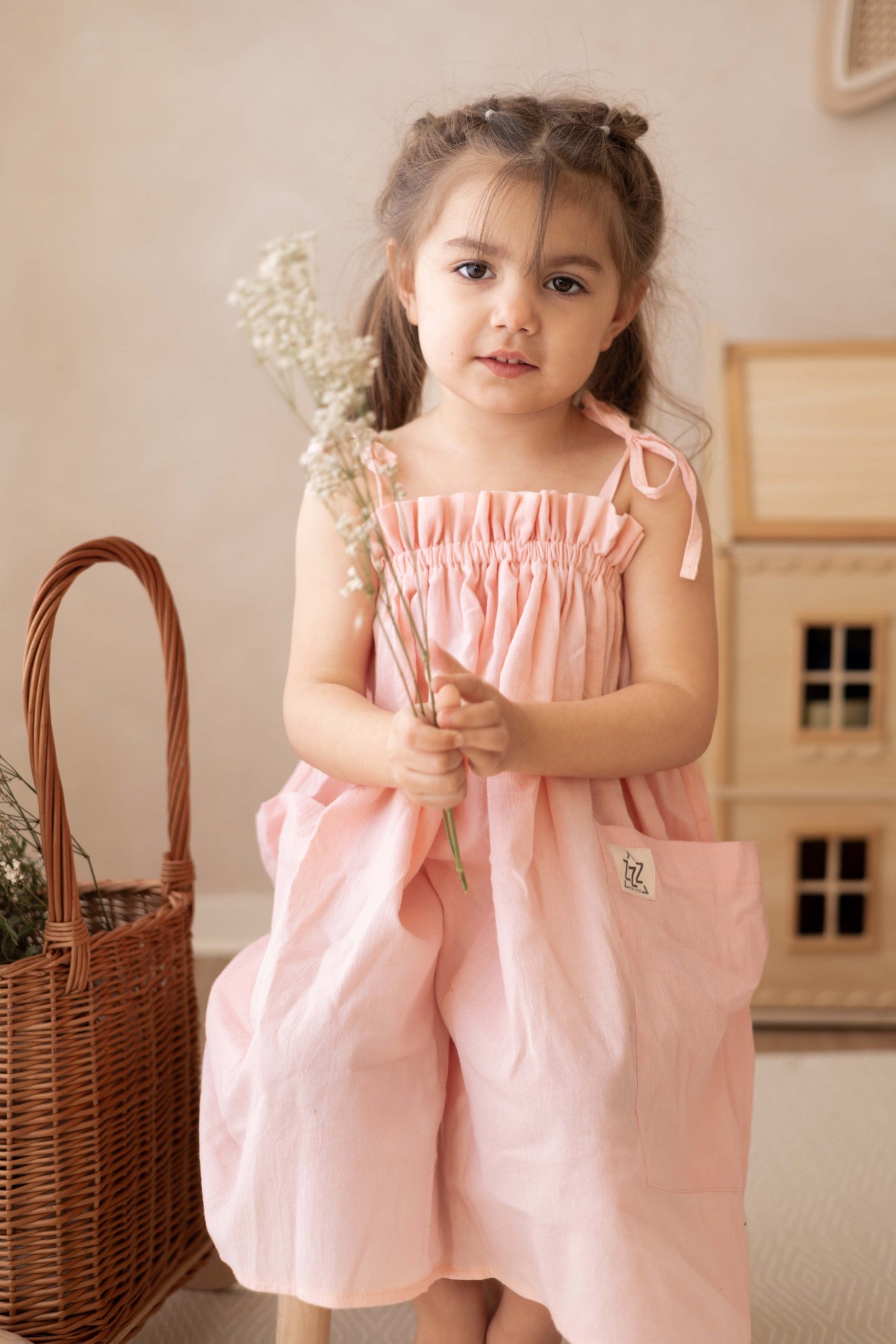 Kids Dress Milka – Peach