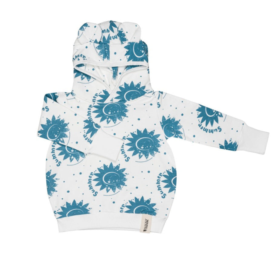 Kids Hoodie with Ears - Ecru Suns