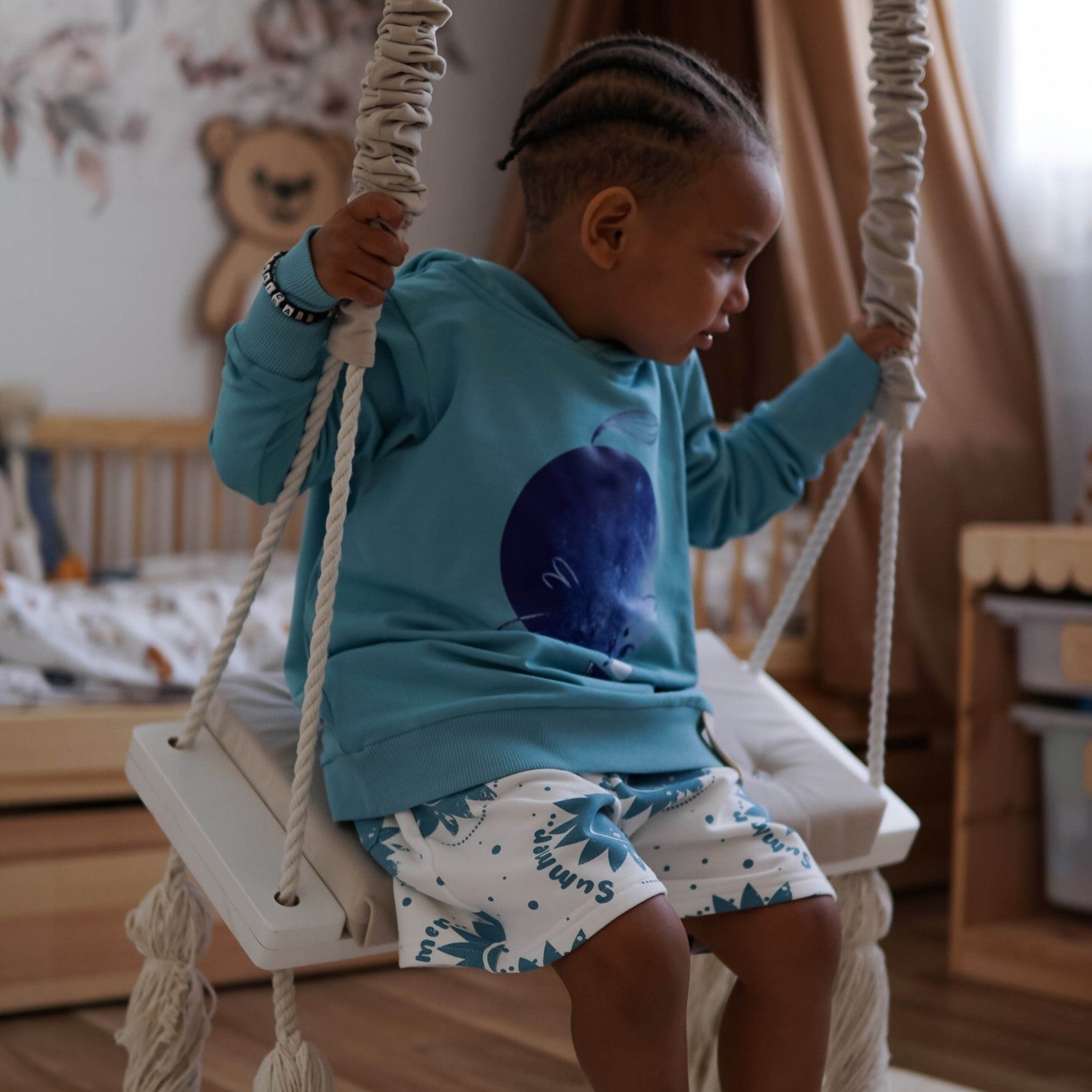 Kids Hoodie with Ears - Moon