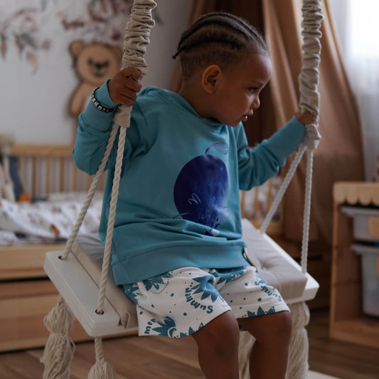 Kids Hoodie with Ears - Moon