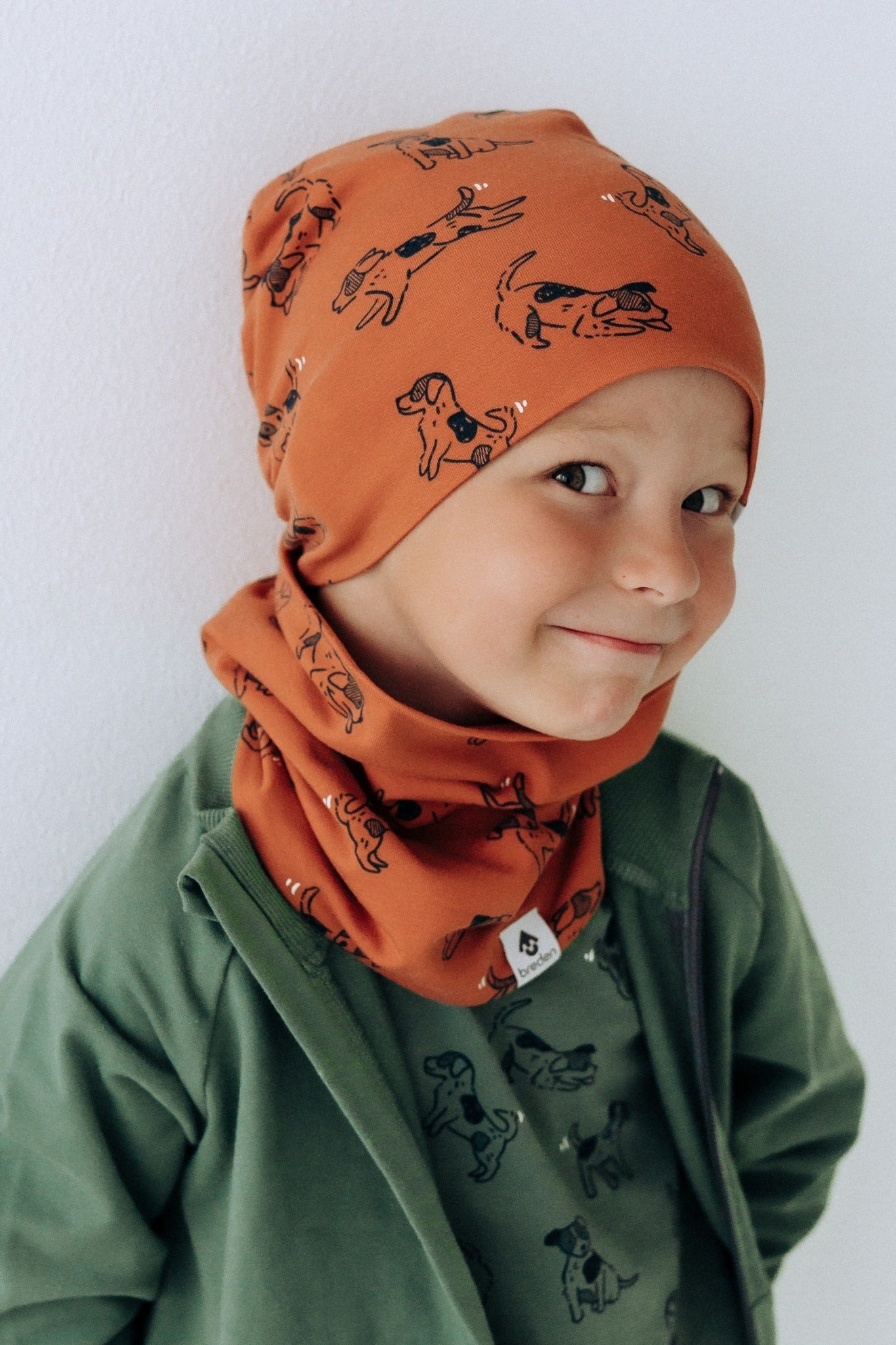 Kids Neck Tube For Autumn And Spring TOBIAS - Copper Dogs