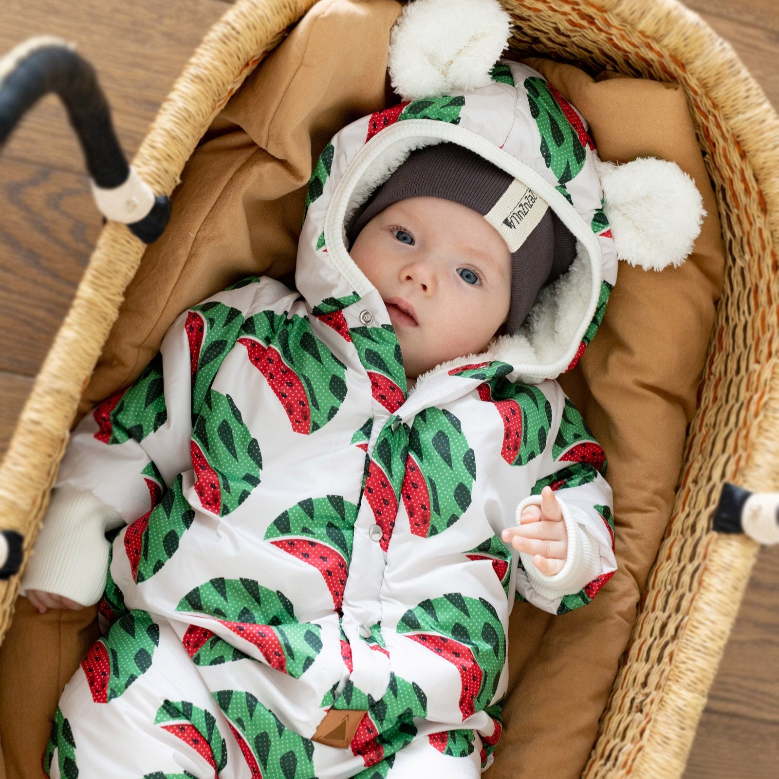 Winter Jumpsuit with Teddy Lining for Babies and Kids - Watermelons