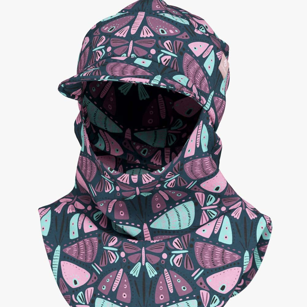Peaked Spring-Fall Balaclava For Kids BENT - Butterlies