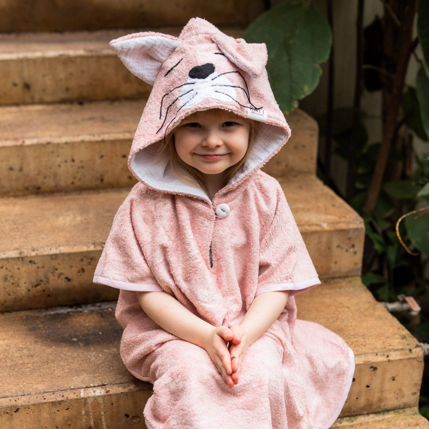 Short-Sleeve Poncho CAT- For TODDLERS (Size 82/86-116)