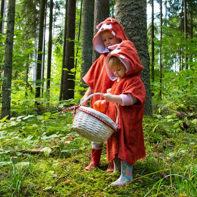 Short-Sleeve Poncho FOX - For KIDS (Size 122-150)
