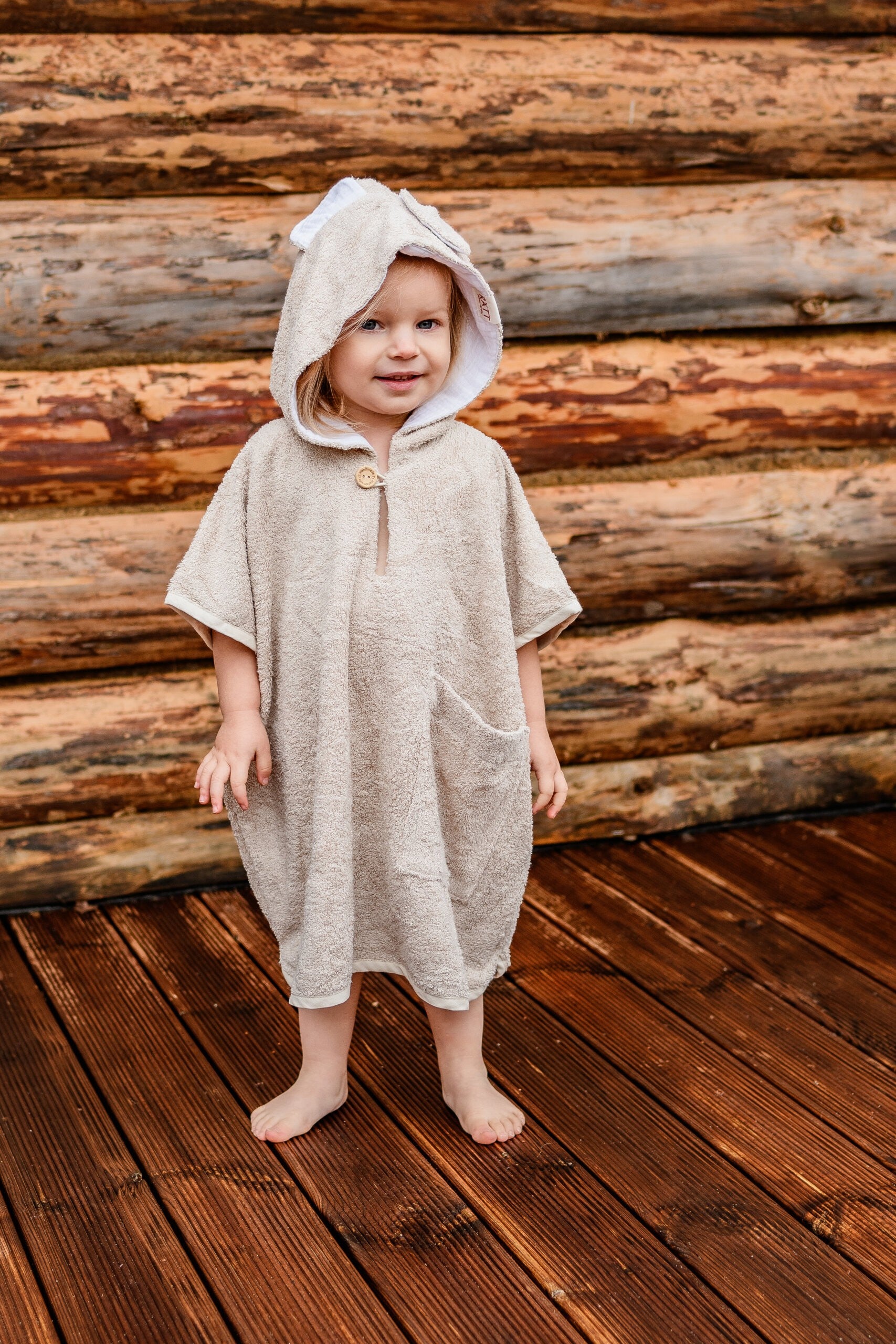 Short-Sleeve Poncho TEDDY - For TODDLERS (Size 82/86-116)