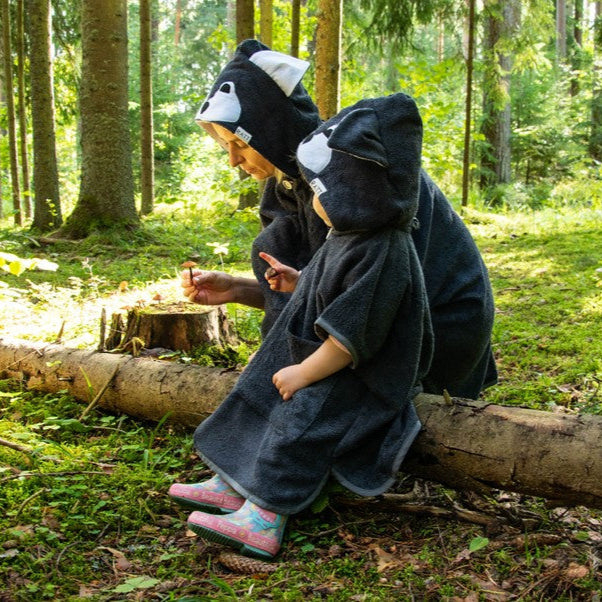 Short-Sleeve Poncho WOLF - For TODDLERS (Size 82/86-116)